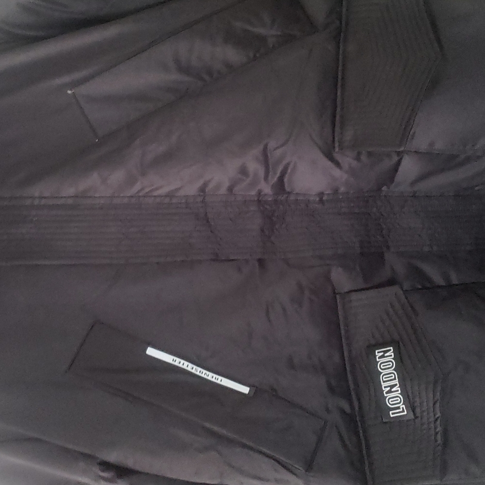 Men's long down coat with fur hood